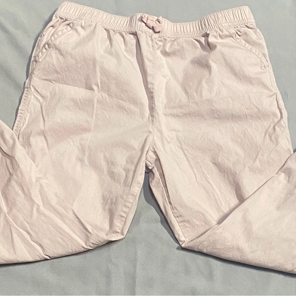 Girls Twill Jogger Pants - Pink